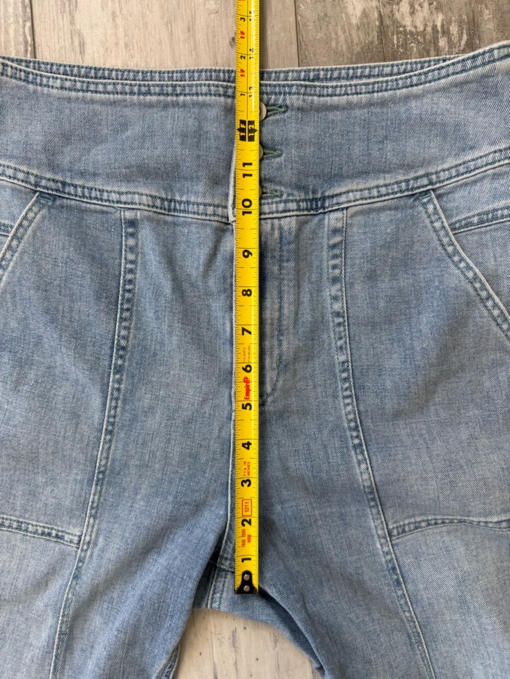 Pilcro & The Letterpress Anthropologie Jeans 29 High Rise Utility Crop Denim - Picture 12 of 15